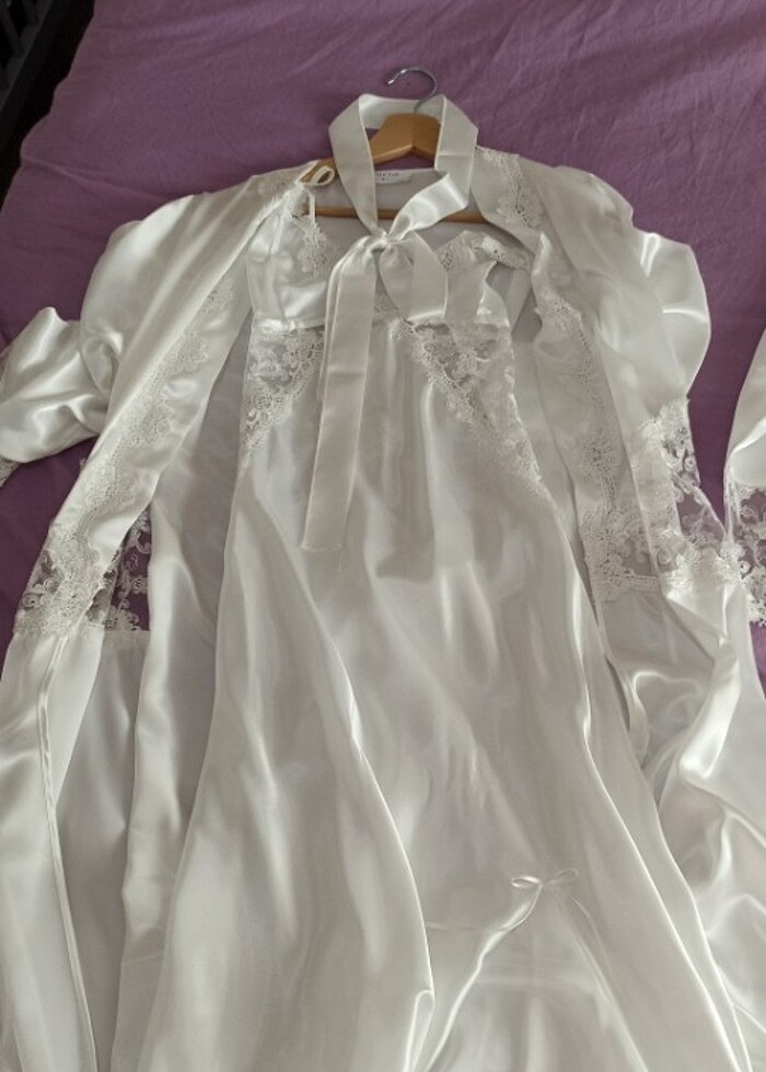 Saten sabahlık-gecelik takımı - Görsel 2