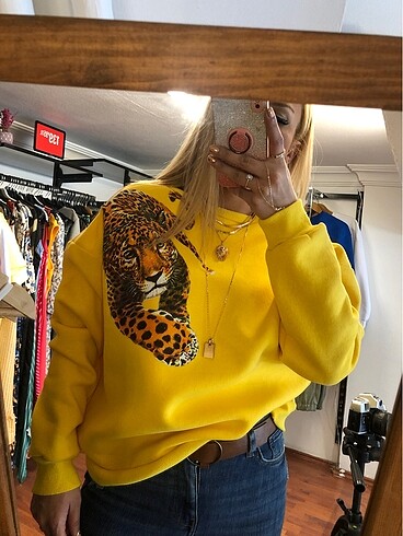 Tasarım leopar sweat