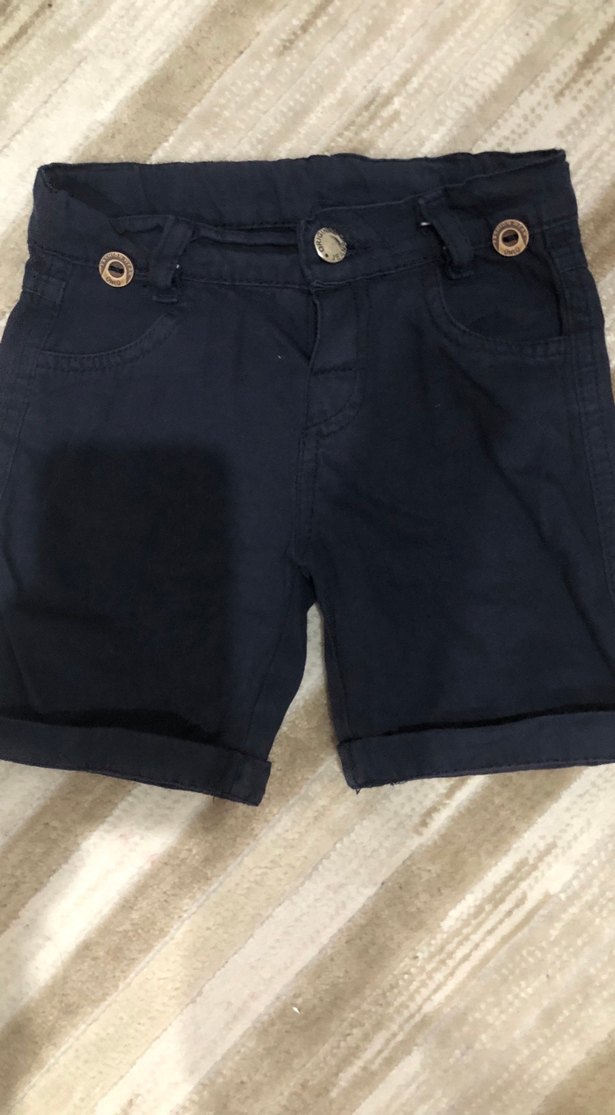 Erkek Çocuk Siyah Denim Düğmeli Şort - Görsel 2