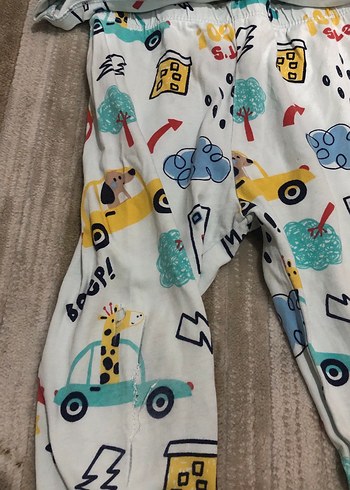 Renkli Baskılı Erkek Bebek Takımı - Görsel 4