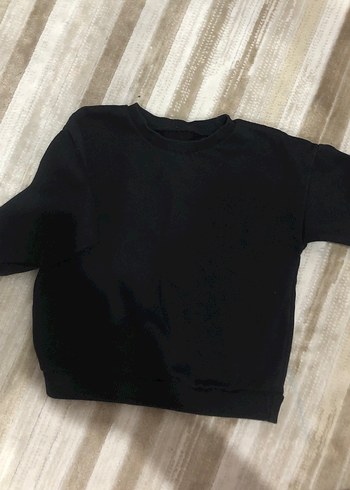 Siyah Erkek Çocuk Düğmeli Sweatshirt - Görsel 2