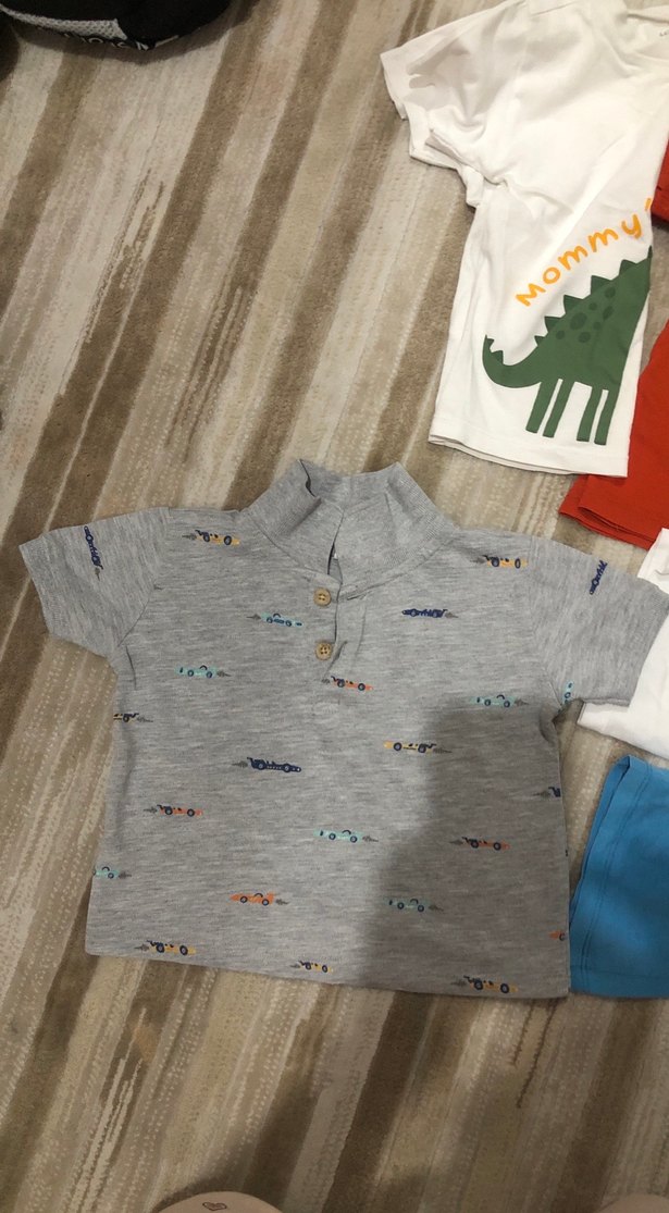 Renkli Pamuklu Bebek Erkek Kısa Kollu Takım - Görsel 2