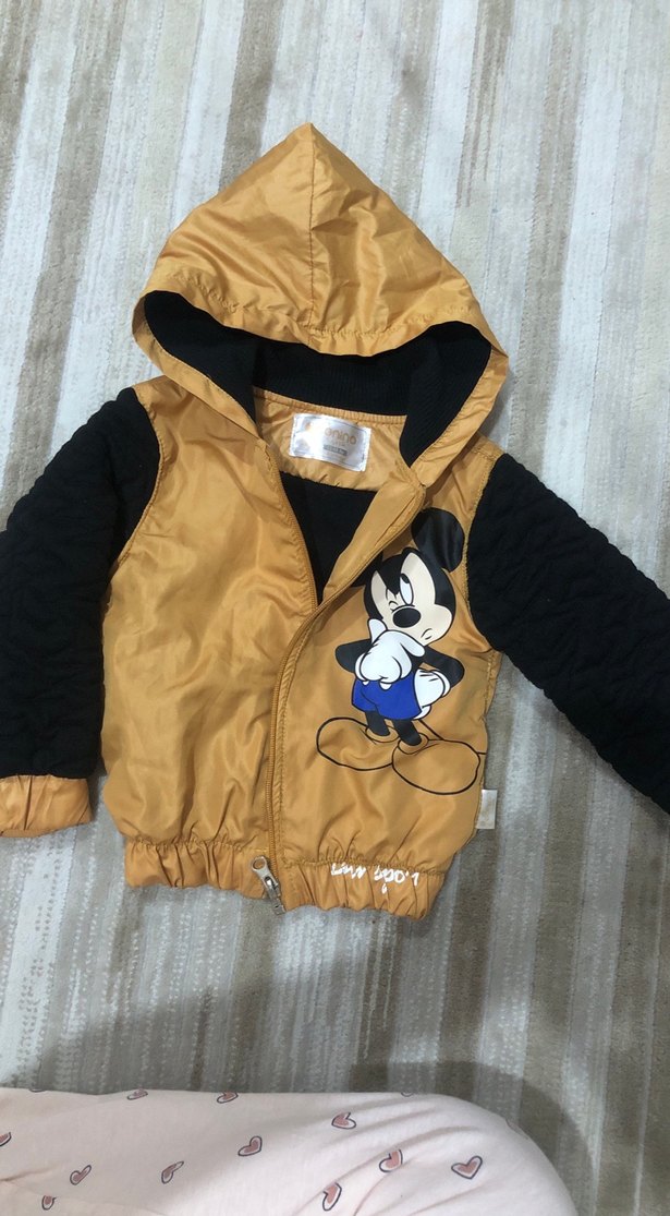 Kapüşonlu, Düğmeli Erkek Çocuk Mont - Görsel 5