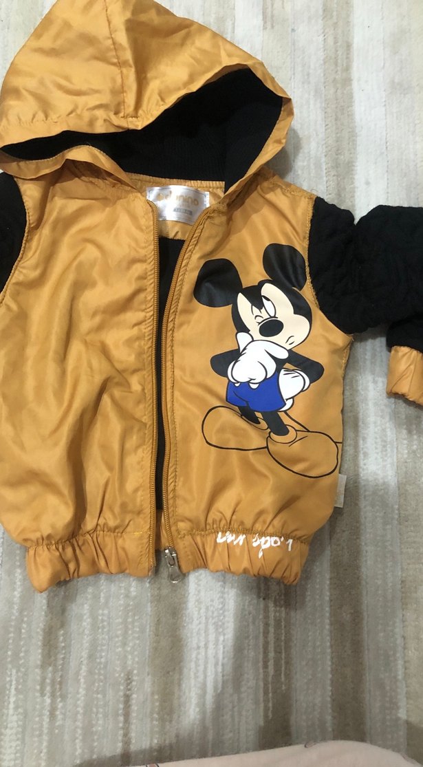 Kapüşonlu, Düğmeli Erkek Çocuk Mont - Görsel 3