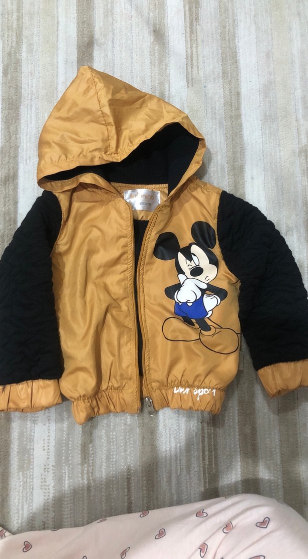 Kapüşonlu, Düğmeli Erkek Çocuk Mont - Görsel 2