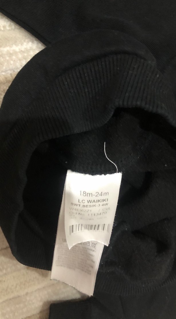 Çocuk Siyah Baskılı Sweatshirt - Görsel 3