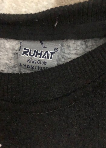 Siyah Bebek Eşofman Takımı, Uzun Kollu, Velcro - Görsel 3