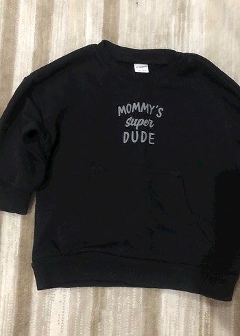 Siyah Baskılı Erkek Çocuk Sweatshirt - Görsel 2