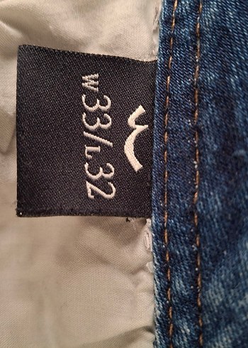 42 Beden Kadın Mavi Bol Kesim Denim Pantolon