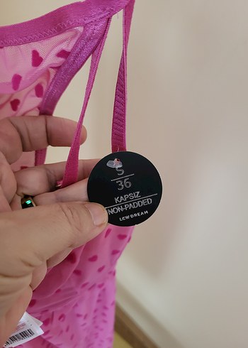 Pembe İnce Askılı Midi Kadın Gecelik - Görsel 3