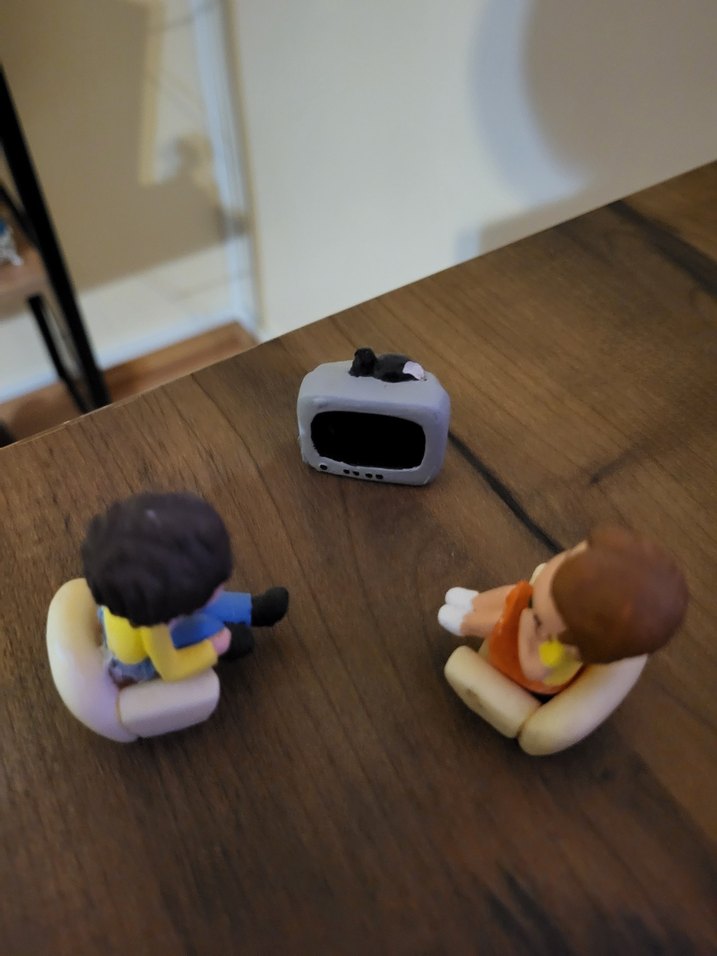 Kahverengi ve Gri Mini Figür Seti - Görsel 2