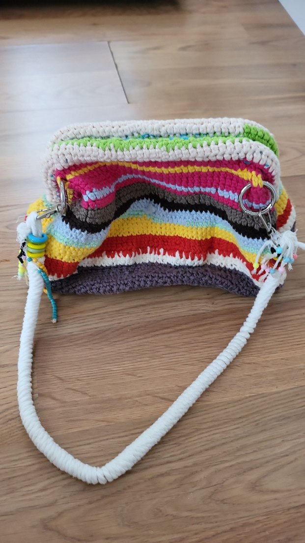 Renkli Örgü Bohem Kadın Çantası
el örgüsü - Görsel 2