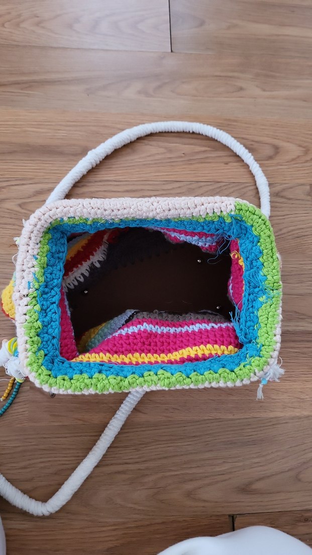 Renkli Örgü Bohem Kadın Çantası
el örgüsü - Görsel 3