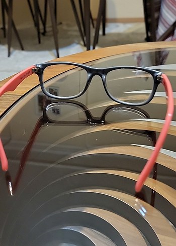 Kırmızı Tokalı Minimalist Kadın  Çocuk Gözlüğü - Görsel 3