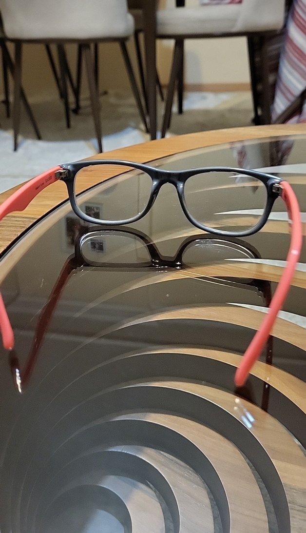 Kırmızı Tokalı Minimalist Kadın  Çocuk Gözlüğü - Görsel 3