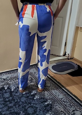 s Beden Kadın Çok Renkli Tie-Dye Midi Pantolon s beden