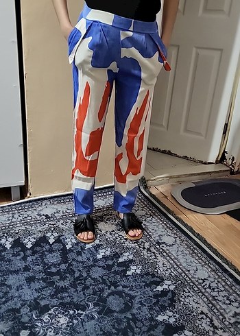 Kadın Çok Renkli Tie-Dye Midi Pantolon s beden