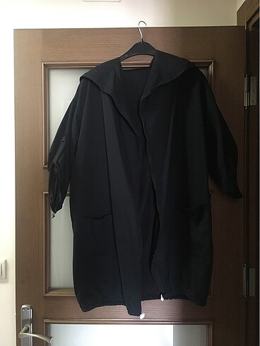 Kapüşonlu oversize ceket