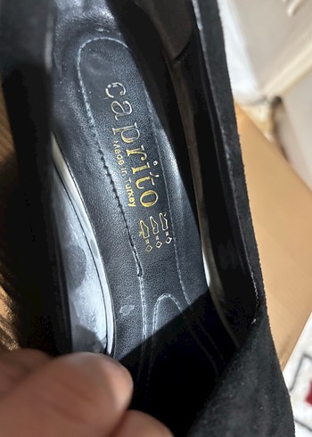 Siyah Süet Tokalı Topuklu Kadın Stiletto - Görsel 3