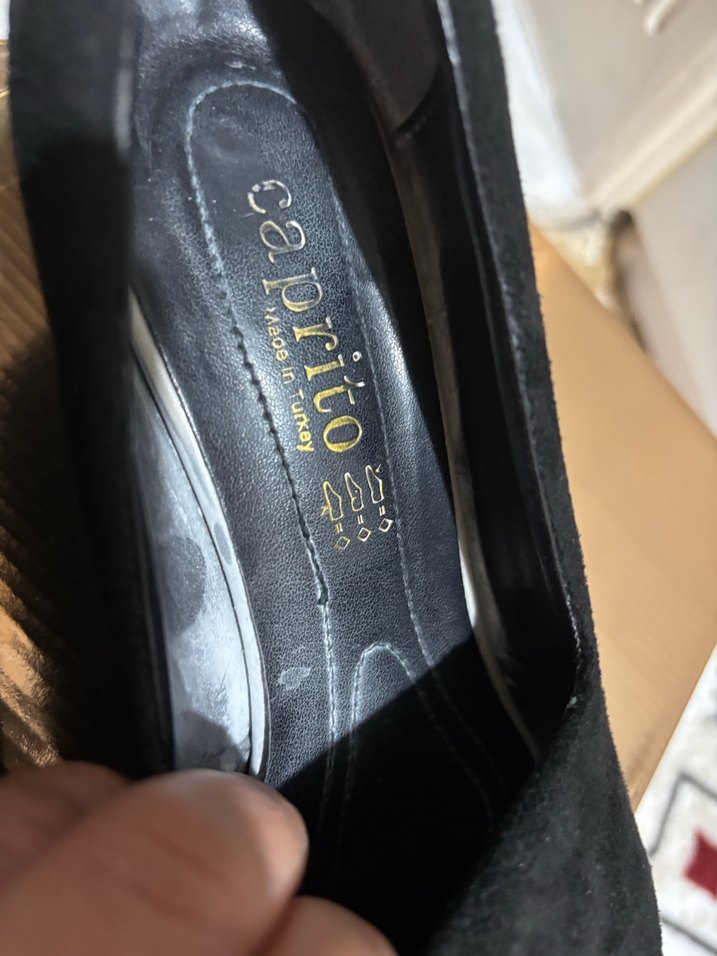 Siyah Süet Tokalı Topuklu Kadın Stiletto - Görsel 3