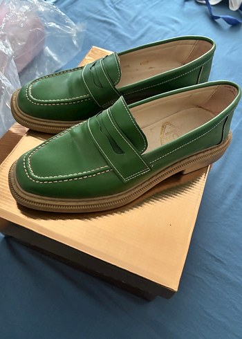 Yeşil Kadın Blok Topuklu Loafer - Görsel 3