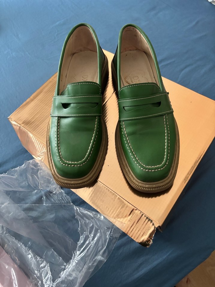 Yeşil Kadın Blok Topuklu Loafer - Görsel 2