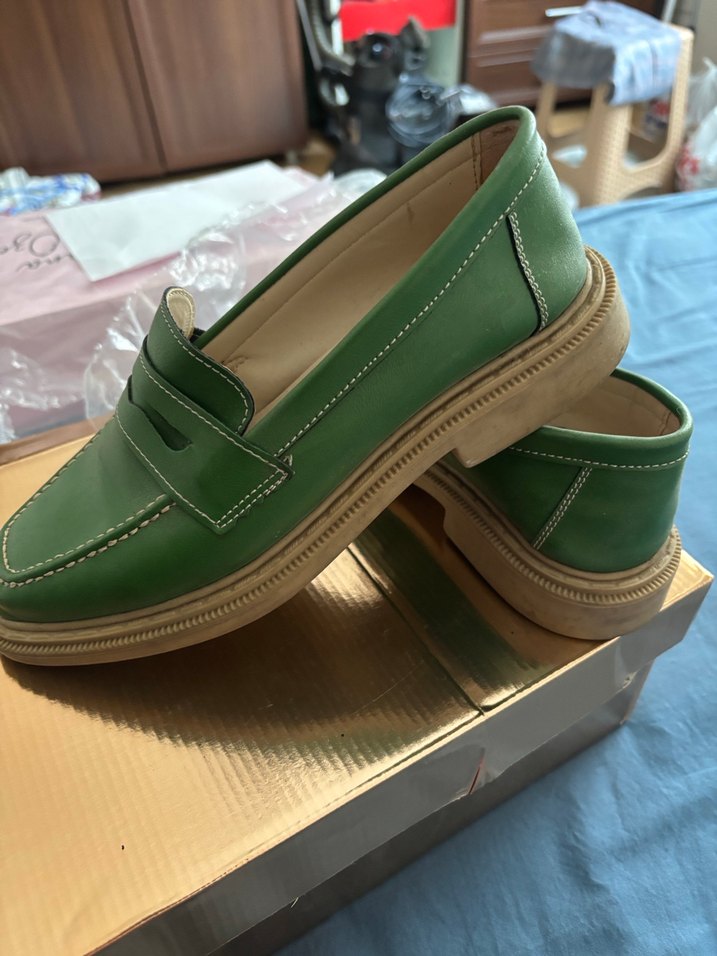 Yeşil Kadın Blok Topuklu Loafer - Görsel 4