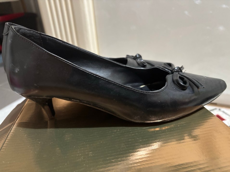 Siyah Stiletto Topuklu Fiyonk Detaylı Kadın Ayakkabı - Görsel 3