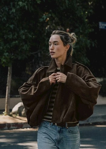 Zara Zara Viral Süet Bomber Ceket