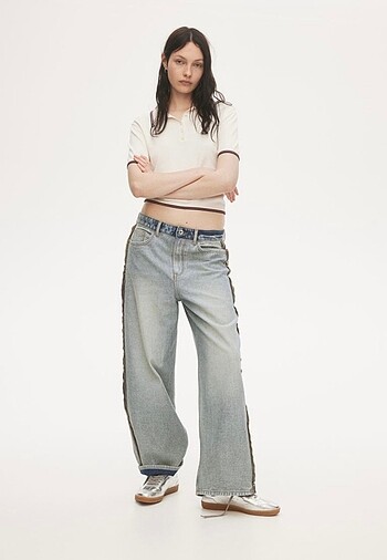 H&M baggy wide jeans(pantolon)