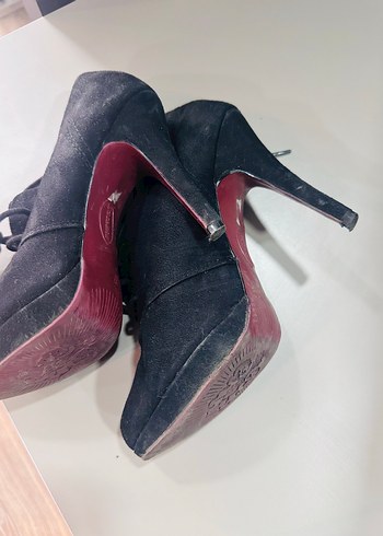 Gri Süet Kadın Oxford Ayakkabı - Görsel 2