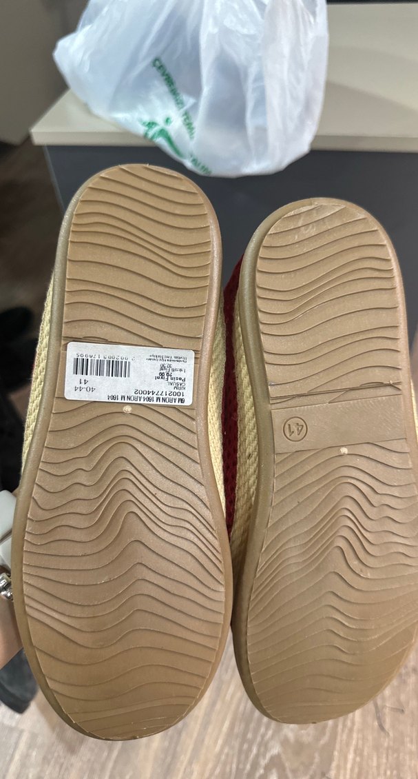 Örgü Kırmızı Erkek Espadril - Görsel 2