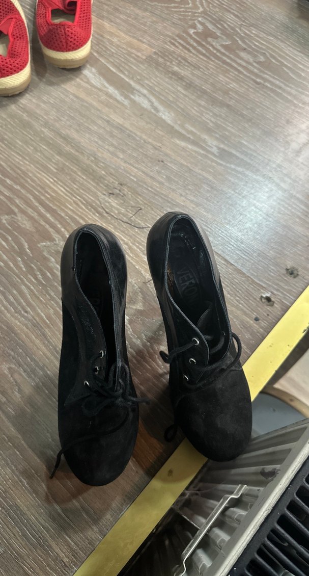 Siyah Süet Platform Topuklu Gotik Kadın Bot - Görsel 2