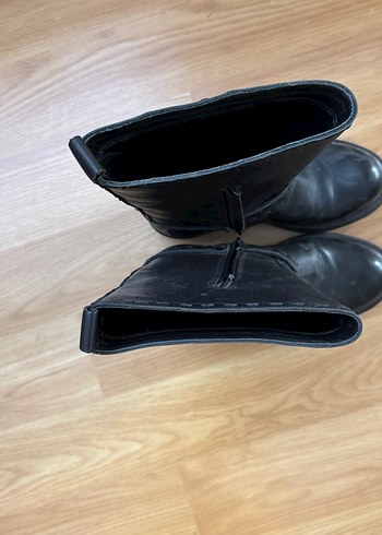 36 Beden siyah Renk Tokalı Siyah Gotik Kadın Lastik Bot