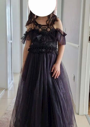 Siyah Straplez Uzun Gotik Abiye Elbise - Görsel 9