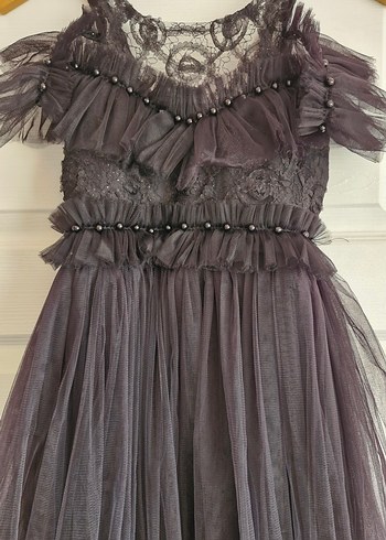 Siyah Straplez Uzun Gotik Abiye Elbise - Görsel 3