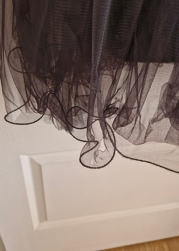 Siyah Straplez Uzun Gotik Abiye Elbise - Görsel 5