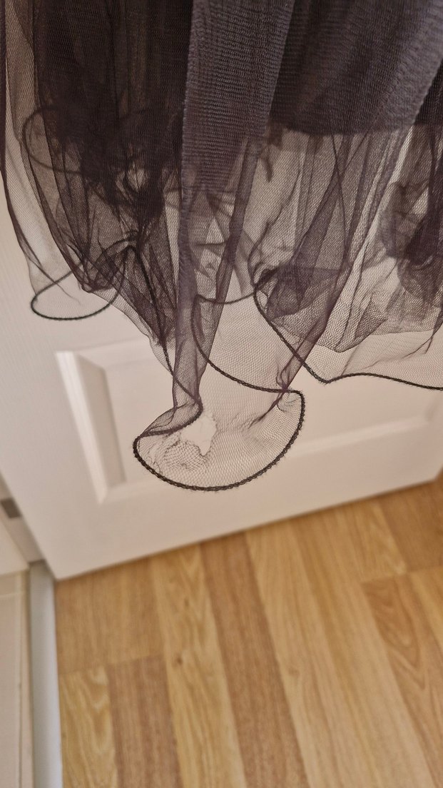 Siyah Straplez Uzun Gotik Abiye Elbise - Görsel 4