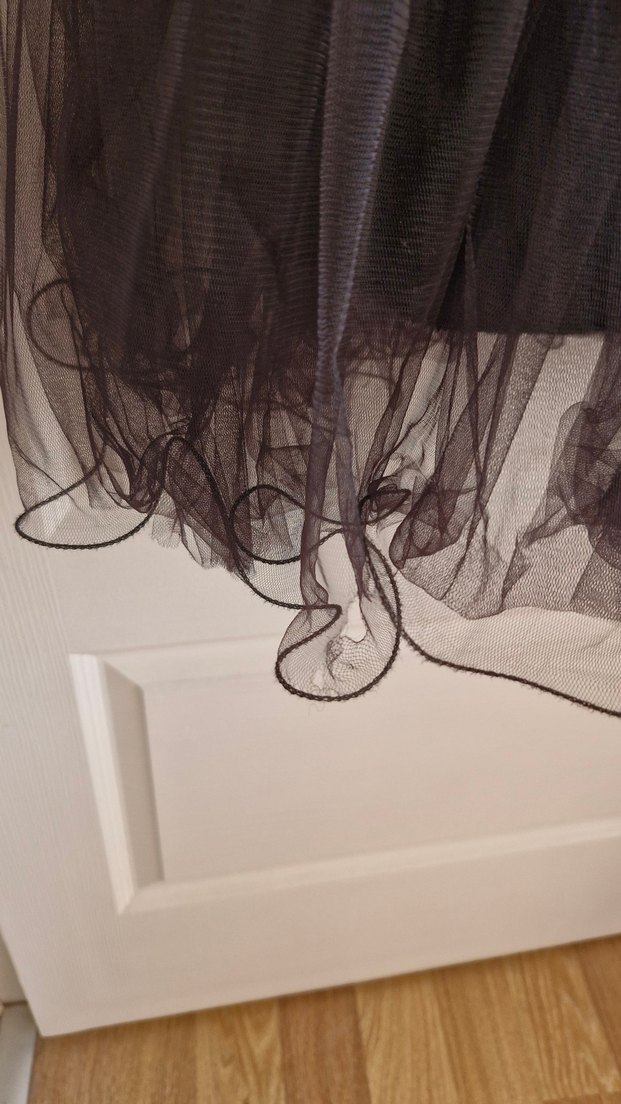 Siyah Straplez Uzun Gotik Abiye Elbise - Görsel 5