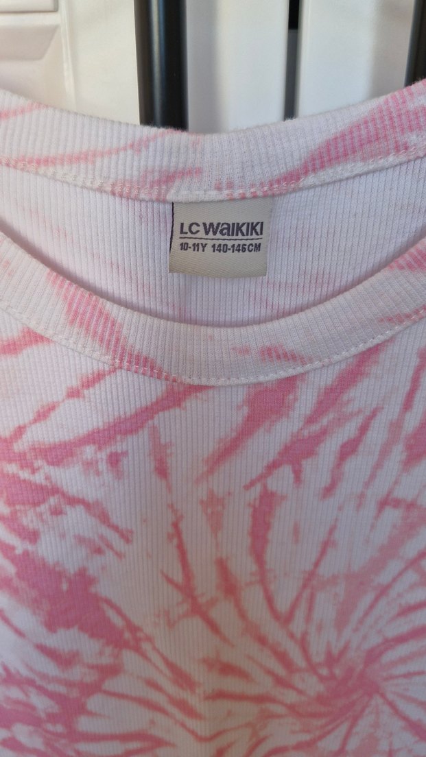 Pembe Batik Desenli kız çocuk elbise - Görsel 3