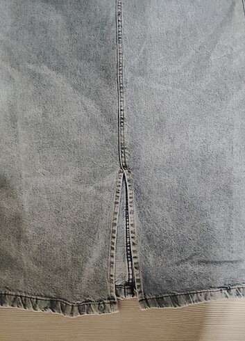 m Beden mavi Renk Uzun denim kot etek
