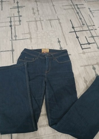 Lacivert Kadın Normal Kesim Midi Kot Pantolon - Görsel 2