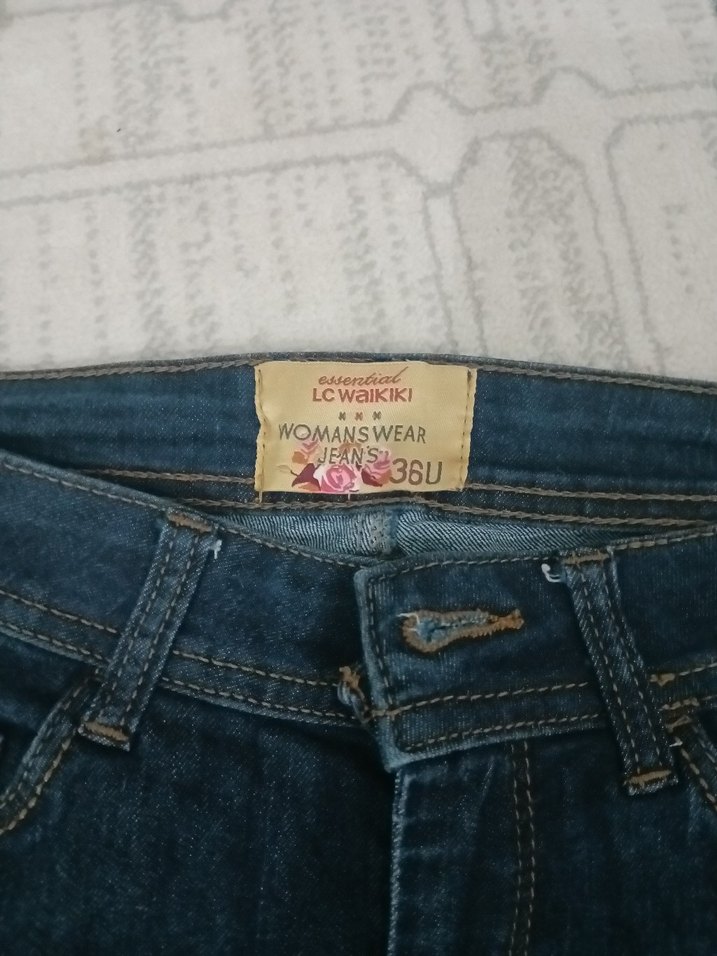 Lacivert Kadın Normal Kesim Midi Kot Pantolon - Görsel 3