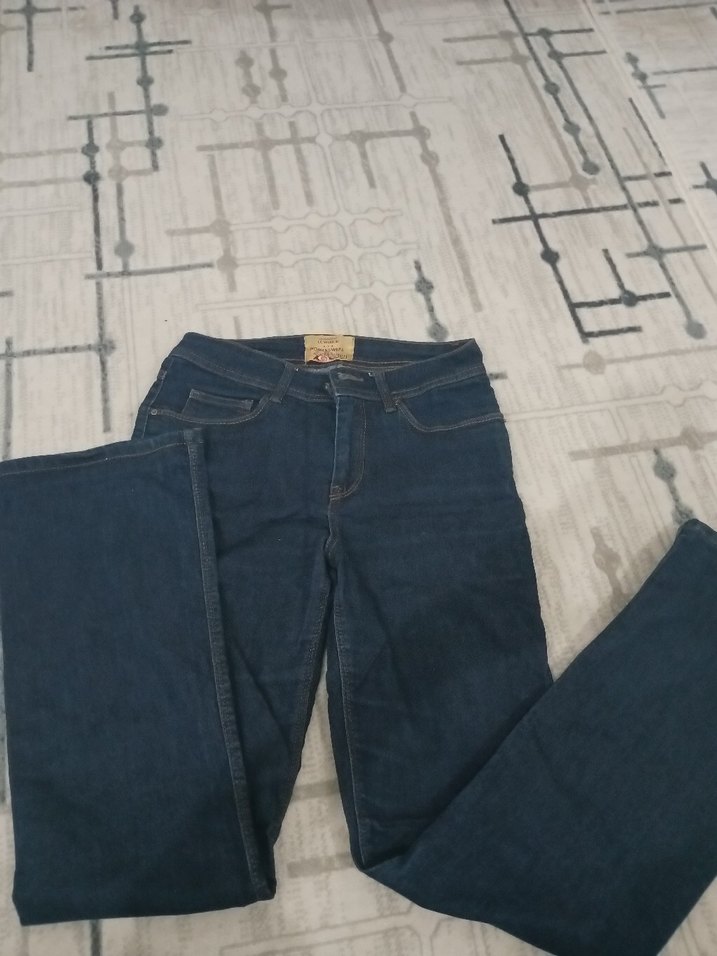 Lacivert Kadın Normal Kesim Midi Kot Pantolon - Görsel 2