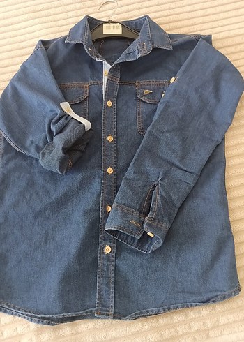 erkek çocuk İnce kot gömlek - Görsel 6