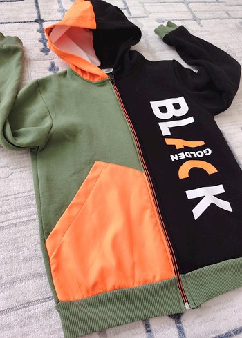 Erkek Kapüşonlu Fermuarlı Sweatshirt - Görsel 2