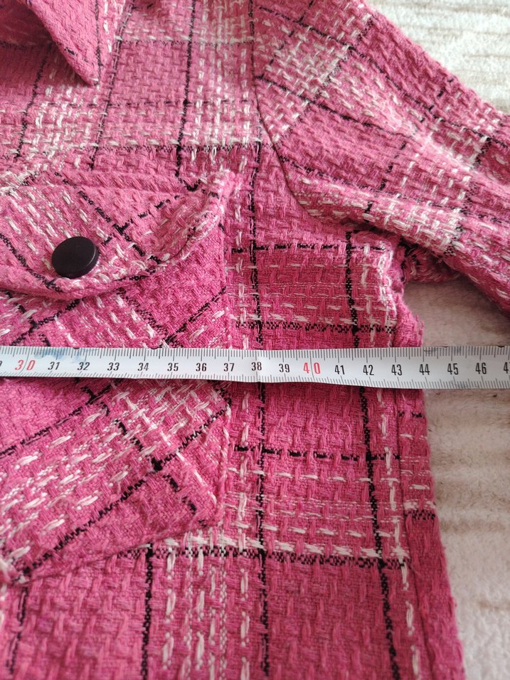 Düğmeli Pembe Uzun Kollu Kadın Gömlek - Görsel 5