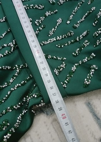 Uzun Kollu İşlemeli  Abiye - Görsel 6