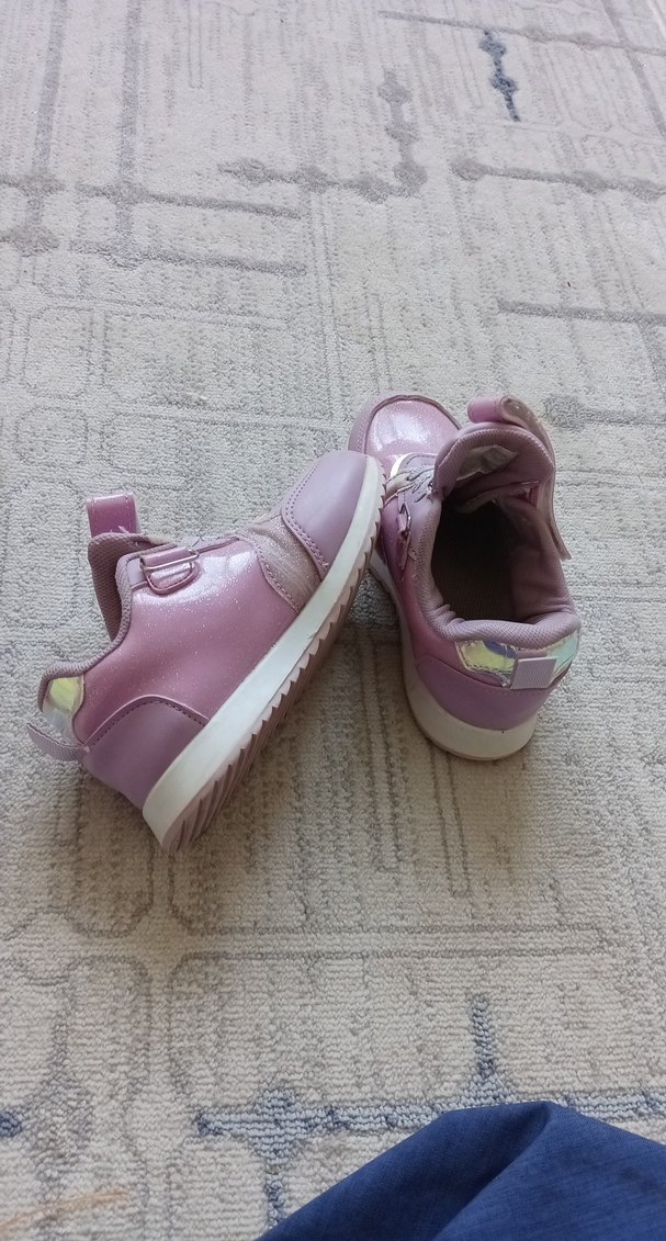 Kız Çocuk Pembe Cırtlı Spor Ayakkabı - Görsel 4