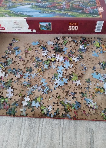 500 Parçalı Renkli Doğa Manzarası Puzzle - Görsel 5